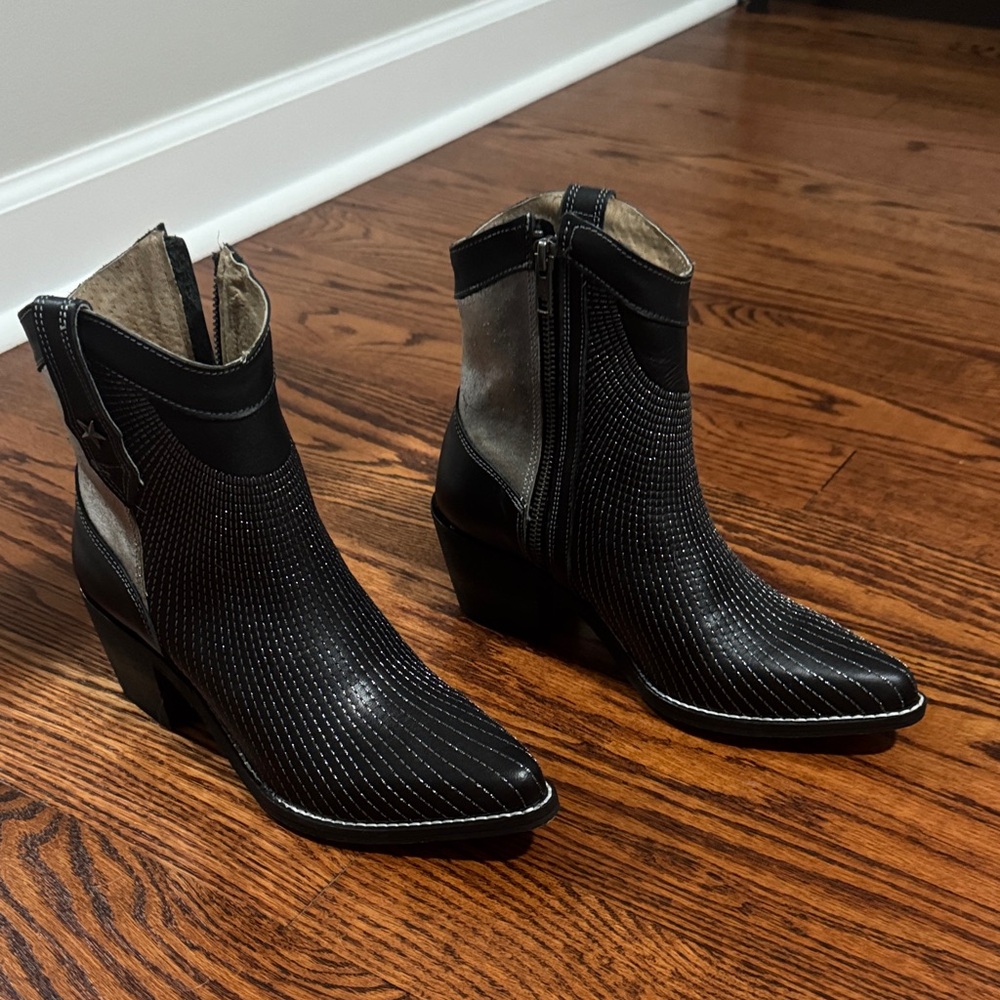 Black cowboy Ankle Boots by circle G